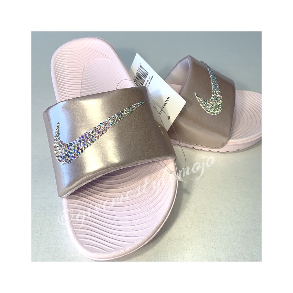 Custom Stoning on Nike Slides